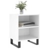 Tables de chevet 2pcs blanc brillant 40x30x50cm bois ingénierie 627004627004