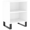 Tables de chevet 2pcs blanc brillant 40x30x50cm bois ingénierie 627004627004