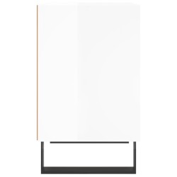 Tables de chevet 2pcs blanc brillant 40x30x50cm bois ingénierie 627004627004