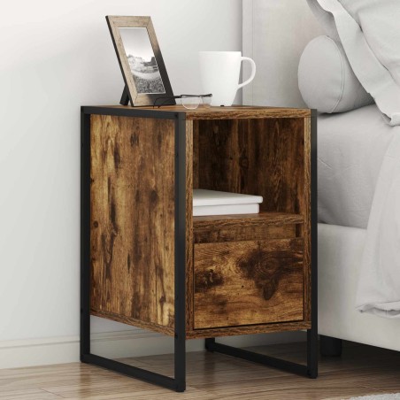 Table de chevet Chêne Fumé 39,5 x 30 x 50 cm Bois d'ingénierie 627009627009