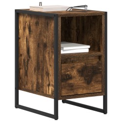 Table de chevet Chêne Fumé 39,5 x 30 x 50 cm Bois d'ingénierie 627009627009