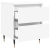 Table de chevet Blanc 40x35x50 cm Bois d’ingénierie 627010627010