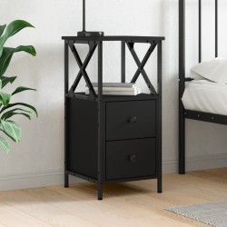Table de chevet noir 34x35,5x70 cm bois d’ingénierie 627011627011