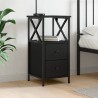 Table de chevet noir 34x35,5x70 cm bois d’ingénierie 627011627011