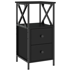 Table de chevet noir 34x35,5x70 cm bois d’ingénierie 627011627011