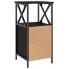 Table de chevet noir 34x35,5x70 cm bois d’ingénierie 627011627011