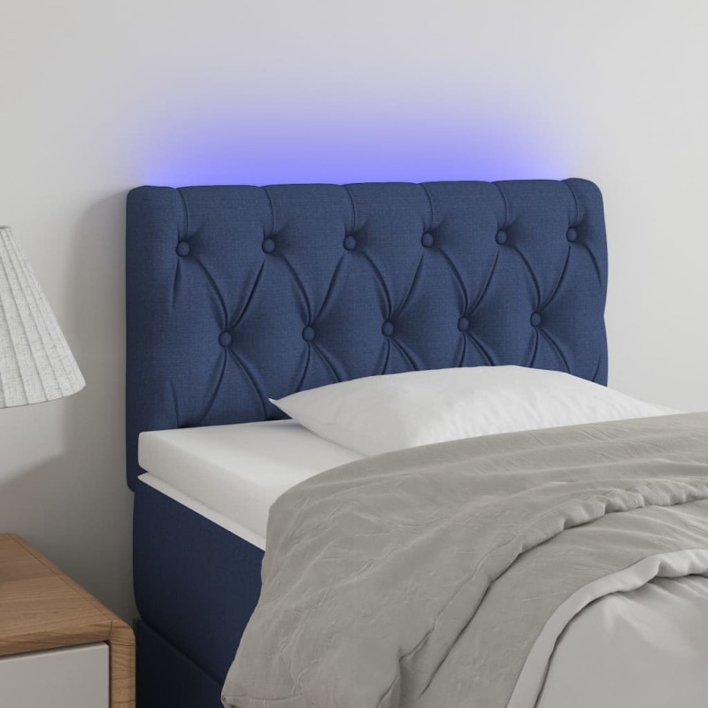 Tête de lit à LED Bleu 80x7x78/88 cm Tissu 627012627012