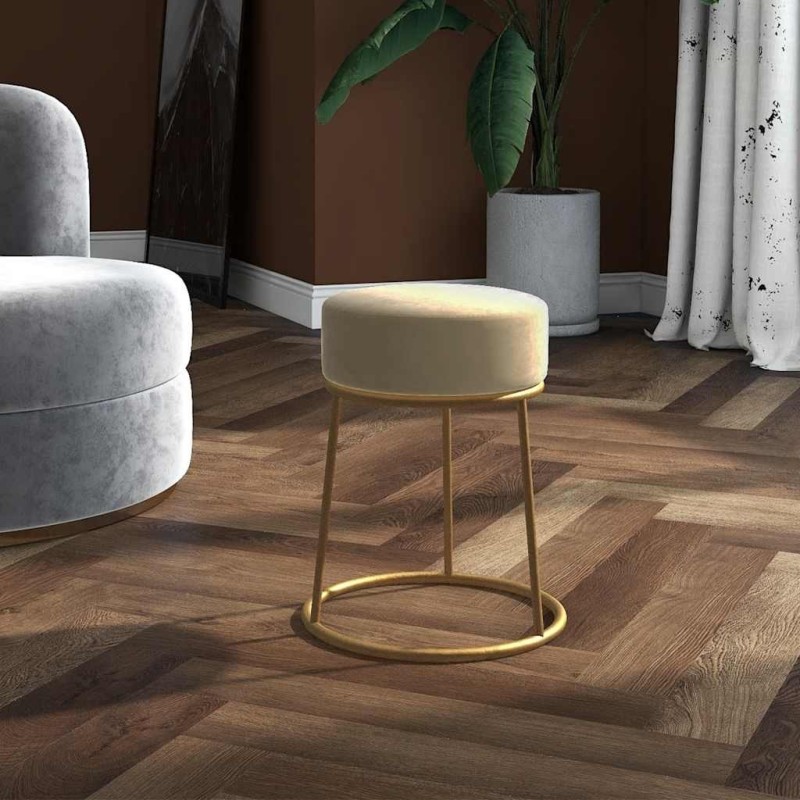 Tabouret rond Gris foncé Velours 627013627013