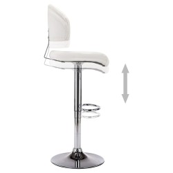 Tabourets de bar lot de 2 blanc similicuir 627016627016