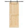 Porte coulissante NARVIK Naturel et noir 85 x 210 cm (152,5 cm) 627018627018