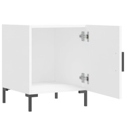 Table de chevet blanc 40x40x50 cm bois d’ingénierie 627021627021