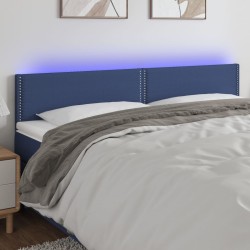 Tête de lit à LED Bleu 200x5x78/88 cm Tissu 627022627022