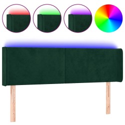 Tête de lit à LED Vert foncé 147x16x78/88 cm Velours 627028627028