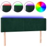 Tête de lit à LED Vert foncé 147x16x78/88 cm Velours 627028627028