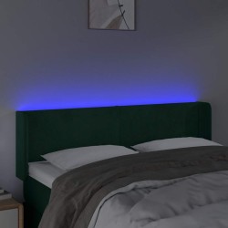 Tête de lit à LED Vert foncé 147x16x78/88 cm Velours 627028627028