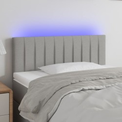 Tête de lit à LED Gris clair 100x5x78/88 cm Tissu 627029627029