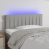 Tête de lit à LED Gris clair 100x5x78/88 cm Tissu 627029627029