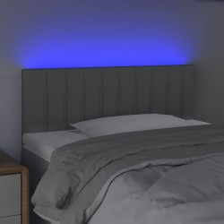 Tête de lit à LED Gris clair 100x5x78/88 cm Tissu 627029627029