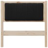 Tête de lit capitonnée avec tête de lit Marron 75 cm Pin massif 627030627030