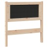 Tête de lit capitonnée avec tête de lit Marron 75 cm Pin massif 627030627030