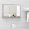 Miroir de salle de bain Gris béton 60x10,5x37 cm Aggloméré 627031627031