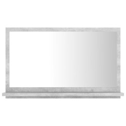 Miroir de salle de bain Gris béton 60x10,5x37 cm Aggloméré 627031627031