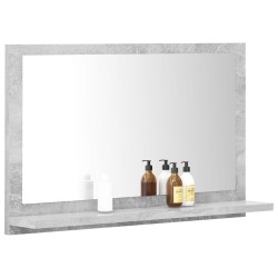 Miroir de salle de bain Gris béton 60x10,5x37 cm Aggloméré 627031627031