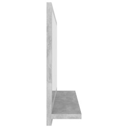 Miroir de salle de bain Gris béton 60x10,5x37 cm Aggloméré 627031627031