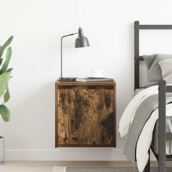 Table de chevet murale chêne fumé 38x34x40 cm 627033627033