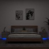 Tables de chevet murales avec lumières LED 2 pcs sonoma gris 627034627034