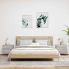Tables de chevet murales avec lumières LED 2 pcs sonoma gris 627034627034