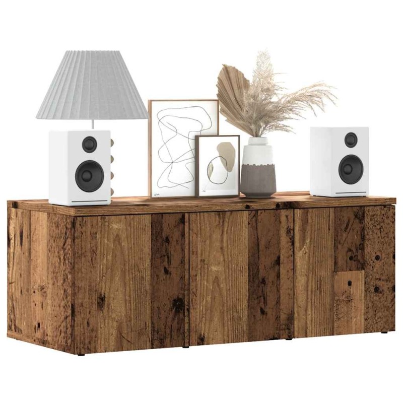 Meuble TV vieux bois 80x34x30 cm bois d'ingénierie 627037627037