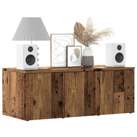 Meuble TV vieux bois 80x34x30 cm bois d'ingénierie 627037627037