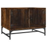 Table basse avec portes en verre chêne fumé 68,5x50x50 cm 627039627039