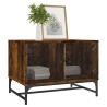 Table basse avec portes en verre chêne fumé 68,5x50x50 cm 627039627039