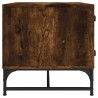 Table basse avec portes en verre chêne fumé 68,5x50x50 cm 627039627039