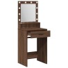 Table de Toilette Chêne brun 50 x 41 x 135 cm Bois d'ingénierie 627042627042