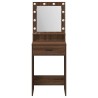 Table de Toilette Chêne brun 50 x 41 x 135 cm Bois d'ingénierie 627042627042
