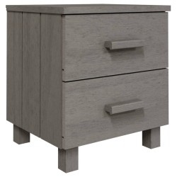 Table de chevet HAMAR Gris clair 40x35x44,5 cm Bois pin massif 627043627043