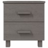 Table de chevet HAMAR Gris clair 40x35x44,5 cm Bois pin massif 627043627043