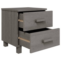Table de chevet HAMAR Gris clair 40x35x44,5 cm Bois pin massif 627043627043