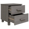 Table de chevet HAMAR Gris clair 40x35x44,5 cm Bois pin massif 627043627043
