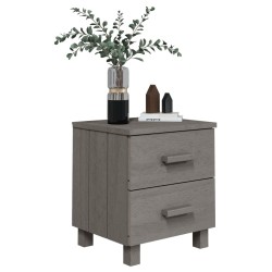 Table de chevet HAMAR Gris clair 40x35x44,5 cm Bois pin massif 627043627043