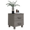 Table de chevet HAMAR Gris clair 40x35x44,5 cm Bois pin massif 627043627043
