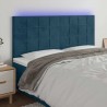Tête de lit à LED Bleu foncé 200x5x118/128 cm Velours 627044627044