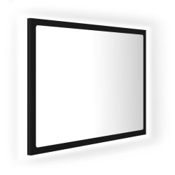 Miroir à LED de salle de bain Noir 60x8,5x37 cm Acrylique 627045627045