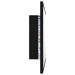 Miroir à LED de salle de bain Noir 60x8,5x37 cm Acrylique 627045627045