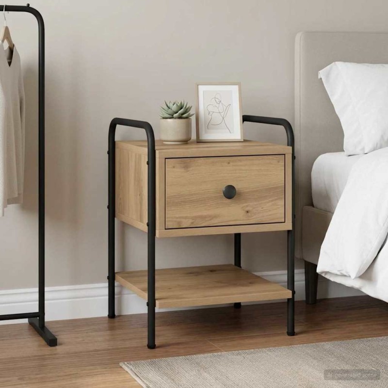 Table de chevet Chêne artisanal Bois d'ingénierie 627046627046