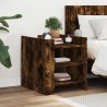 Table de chevet chêne fumé 45x50x50 cm bois d'ingénierie 627048627048