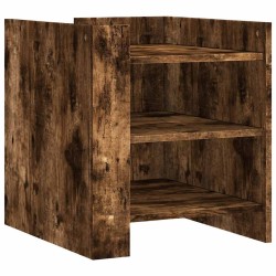 Table de chevet chêne fumé 45x50x50 cm bois d'ingénierie 627048627048